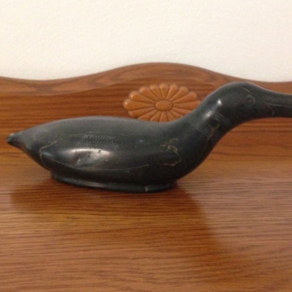 Vintage Inuit Soapstone Loon Signed and Dated 1978 - Picture 2 of 7